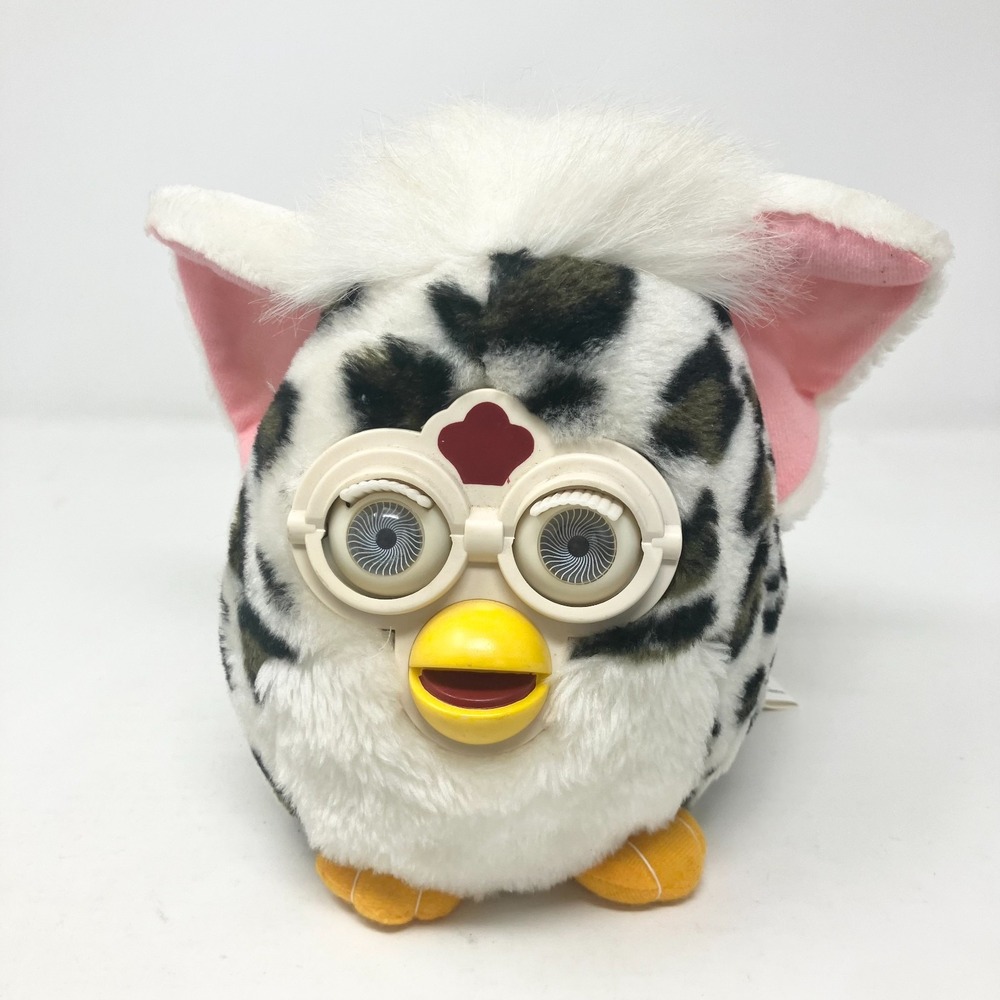 Vintage Nanco Furby Plush Leopard Spotted 8" Stuffed Animal Tiger 1999